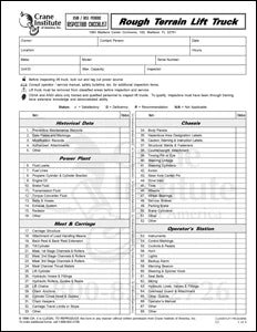 Rough Terrain Forklift Annual/Periodic Inspection Checklist